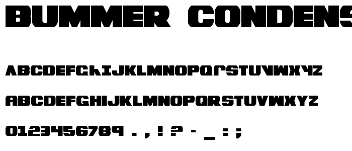 Bummer Condensed font
